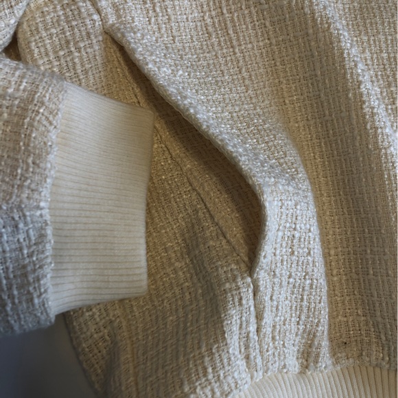 Jason Wu Tweed Bomber Cream Jacket Sz. M - Picture 6 of 14